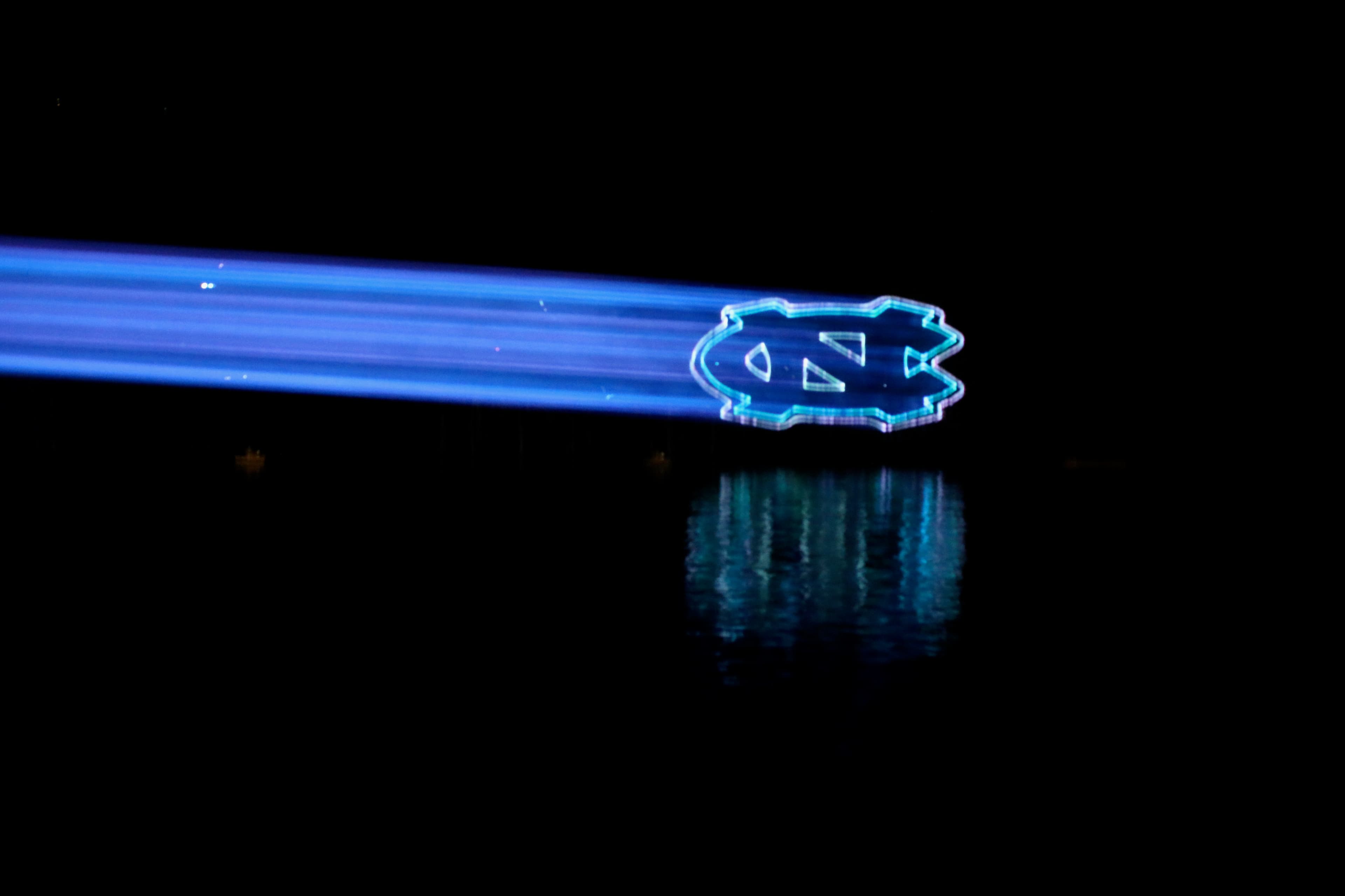 Customized logo laser projection